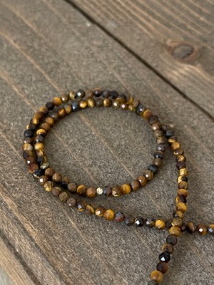 Aida Jewelss 14 Ayar Altın Dorika Detaylı Doğal Kaplangözü Taşlı Zarif Altın Kolye