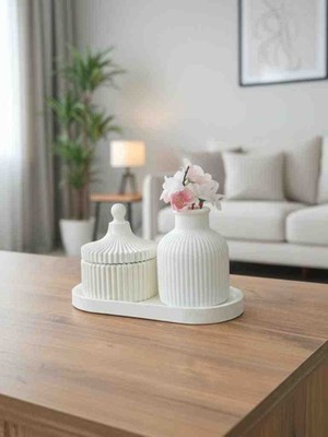 3'lü Dekoratif Vazo Set