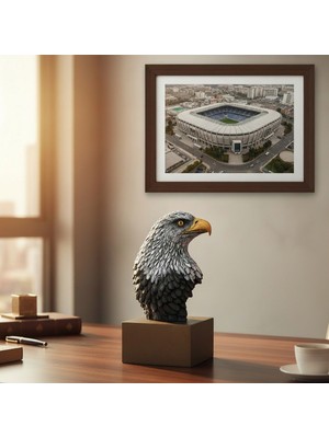 Kartal Büstü Taraftar Dekor Objesi - Kartal Heykeli Reçine Malzeme