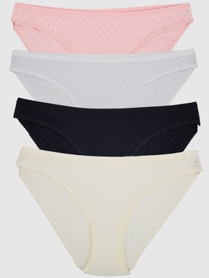 Tutku 0553 Sofia Bikini Külot 6'lı-Siyah, Beyaz, Pembe, Ten Rengi-Standart