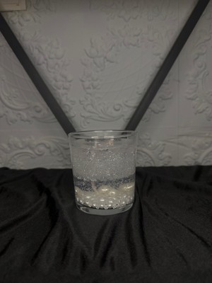 Lilith Candles Dekoratif Simli Bardak Mum - Işıltılı Jel & Soya Tasarım Mum - Romantik Hediyelik