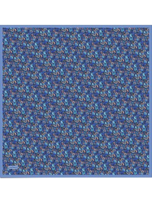 Cacharel Açık Mavi Çiçek Desenli  Ipek Twill Eşarp