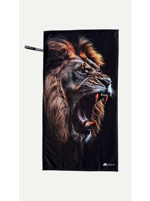 Oxium Bear Mikrofiber, Fitness Spor Havlusu 50X90 Lastikli Özel Tasarım- King