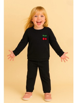 Buufuu Kız Çocuk Takım Pamuklu Uzun Kollu Alt Üst Takım