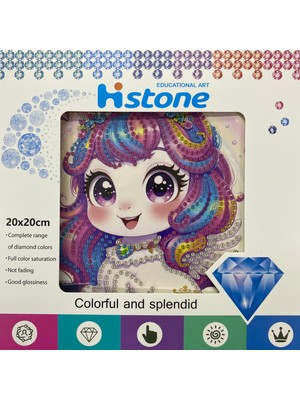 Elegantshop 5d Yapışan Boncuk Goblen Mozaik Tablo Pano 20*20 cm Sentor