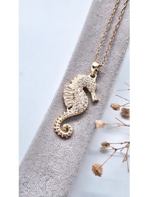 Serenity Deniz Atı Figürlü Çelik KOLYE02