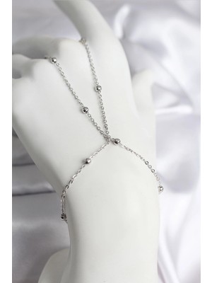 Aspata Store Buğz 316L Çelik Gümüş Renk Topçuk Zincir Model Kadın Şahmeran