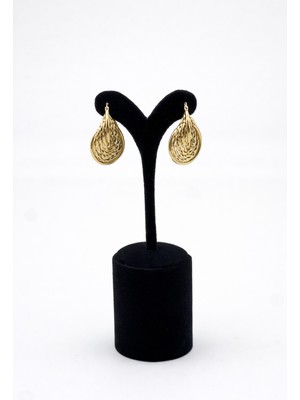 Pangu Örgü Dokulu Çelik Halka Küpe