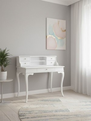 Gazzini Furniture Regis Rustik Still Raflı Ahşap Çalışma Masası 70X110