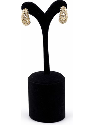 Pangu Zirkon Taş Detaylı Çelik Mini Halka Küpe