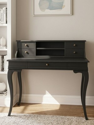 Gazzini Furniture Regis Rustik Still Raflı Ahşap Çalışma Masası 70X110