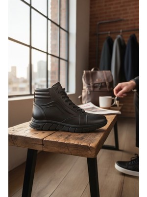 Enoch Hakiki Deri Sportif Tasarım Bağcıklı Erkek Bot