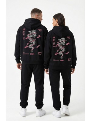 Nevermind Unisex Oversize Hoodie Detaylı Grafik Figür Baskılı