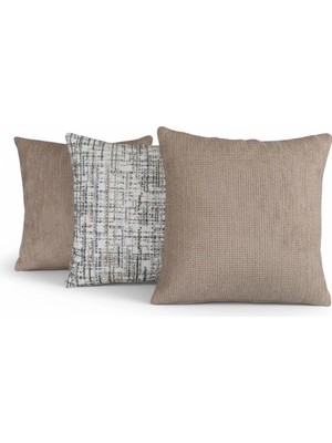 Elanora Home Dekoratif Kırlent Kılıfı,yüksek Kaliteli Dokuma Kumaş,leke Tutmaz,3’lü Set