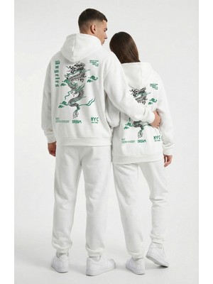 Nevermind Unisex Oversize Hoodie Detaylı Grafik Figür Baskılı