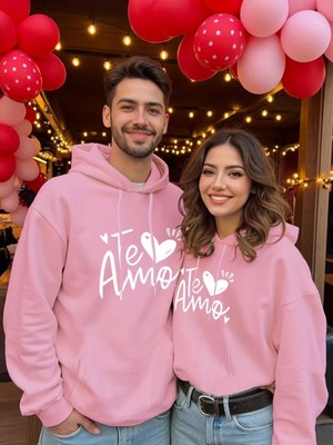 Nevermind Te Amo Çift Hoodie – Oversize Unisex Sevgili Kombin Sweatshirt |