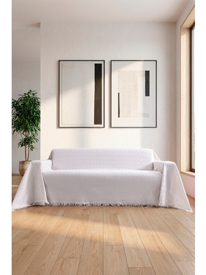 Rell Home Pamuklu Koltuk Örtüsü Saçaklı|çok Amaçlı Örtü|koltuk Şalı|kolları Kapatan|battal Boy