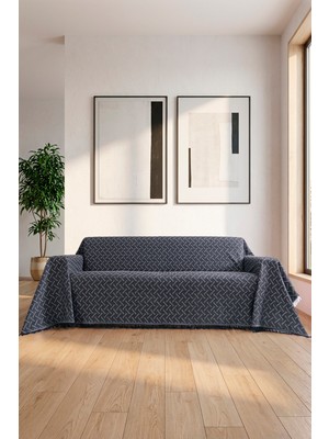 Rell Home Pamuklu Koltuk Örtüsü Saçaklı|çok Amaçlı Örtü|koltuk Şalı|kolları Kapatan|battal Boy