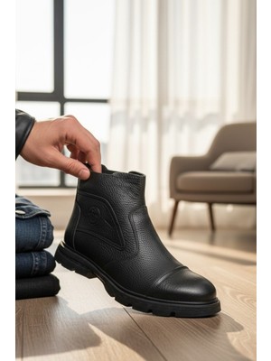 Enoch Hakiki Deri Kolay Giyilebilir Klasik Erkek Bot