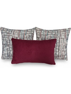 Elanora Home Dekoratif Kırlent Kılıfı,yüksek Kaliteli Dokuma Kumaş,leke Tutmaz,3’lü Set