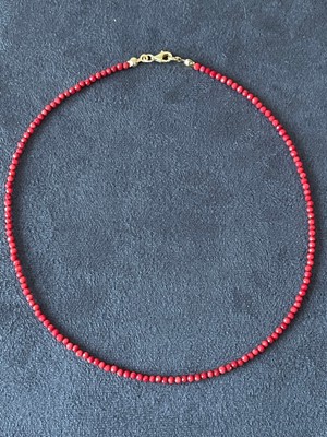 Aida Jewelss  Doğal Fased Kesim Mercan Taşlı Zarif Gümüş Kilitli Doğal Taş Kolye