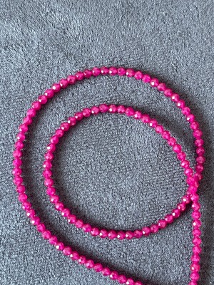 Aida Jewelss  Doğal Yakut Taşlı Zarif Gümüş Kilitli Doğal Taş Kolye