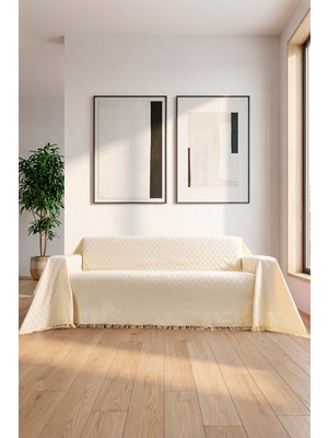 Rell Home Pamuklu Koltuk Örtüsü Saçaklı|çok Amaçlı Örtü|koltuk Şalı|kolları Kapatan|battal Boy