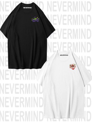 Nevermind Unisex To Infinity & Beyond Ön Baskılı Sevgili Çift Kombini Tasarım Oversize Tshirt 2'li