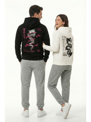 Nevermind Unisex Oversize Hoodie Detaylı Grafik Figür Baskılı