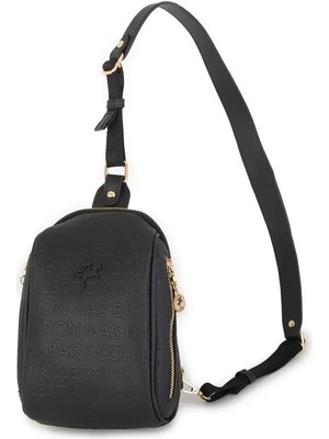 Nas Bag Bel ve Body Bag - Siyah Gofraj