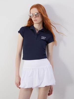 Lc Waikiki Yeni Sezon Polo Yaka New York Nakışlı Kadın Tişört