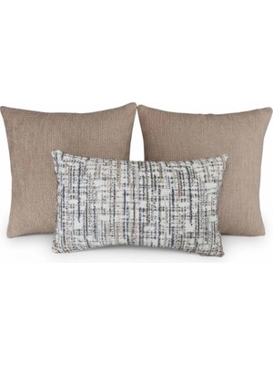 Elanora Home Dekoratif Kırlent Kılıfı,yüksek Kaliteli Dokuma Kumaş,leke Tutmaz,3’lü Set