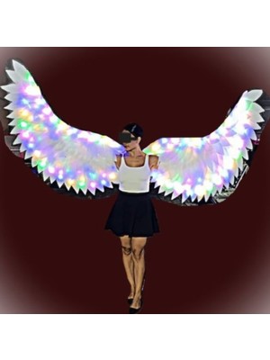 Ceymstech Angelwings Collection Özel Tasarım Sofia Modeli LED Işıklı Melek Kanatları Sahne Kostümü