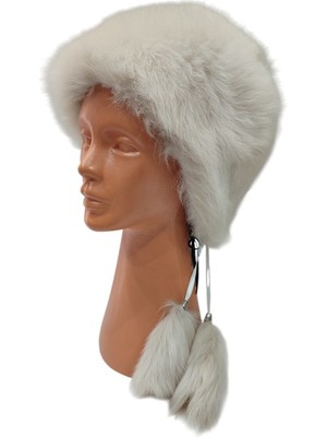 Zemheriden Kürklü Kadın-Erkek Deri Şapka Börk