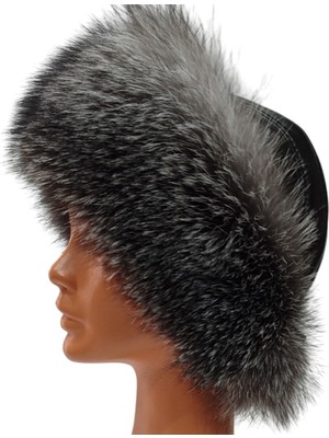 Zemheriden Frost Kürklü Kadın Deri Şapka , Rus Şapkası, Hakiki Deri Şapka,