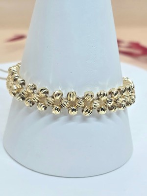 Gold Renk Yoğunluklu Çift Renk Bileklik