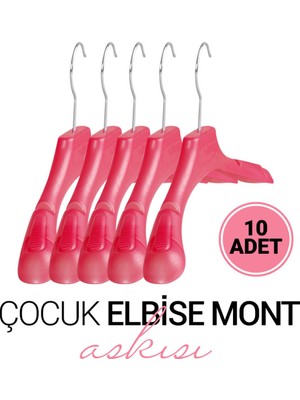 Manken İstanbul Pembe Plastik 30 cm Çocuk Askısı Çocuk Elbise Askısı Çocuk Kıyafet Askısı