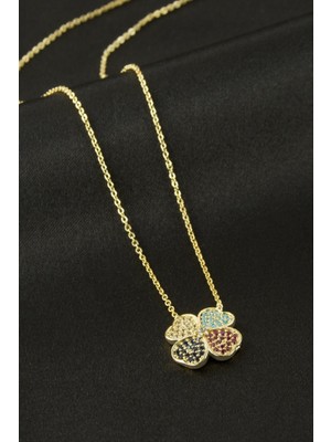 Marsilyan Yonca Zirkon Taşlı Kolye
