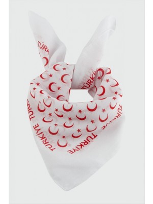 Ay Yıldız Desenli Bandana 50*50