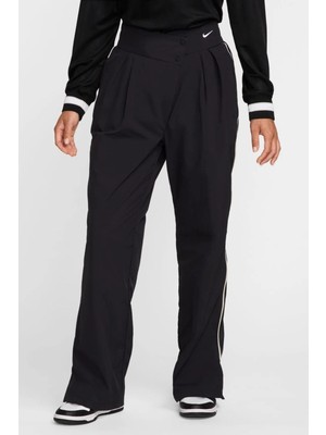 Nike Sportswear Swoosh Plus Woven Women's Pant Black Kadın Eşofman Altı Siyah