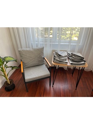 Balkon Bahçe Mobilyası Minder Kılıf Takımı 55*60 Ölçülerinde 4 Sırt 4 Minder Kılıfı