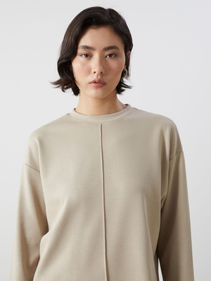 Lc Waikiki Yeni Sezon Bisiklet Yaka Düz Oversize Kadın Sweatshirt