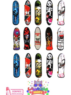 Feyza Design 6'lı Parmak Kaykay Seti ve Sürpriz Hediye Kutusu, Eğlence Dolu Paket