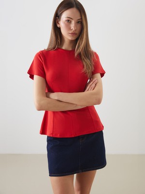 Lc Waikiki Yeni Sezon Bisiklet Yaka Kadın Tişört