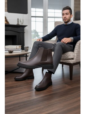 Enoch Fermuarlı Hakiki Deri Chelsea Erkek Bot
