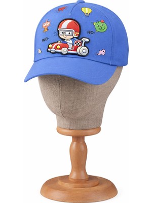 Talin Yarış Arabası Çocuk Cap Şapka Mavi