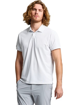 Slam Tech Pique Polo Ss Erkek Beyaz Tişört