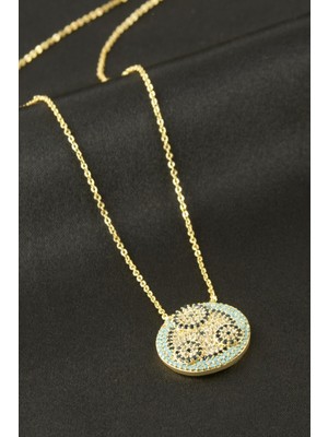 Marsilyan Nazar Zirkon Taşlı Kolye