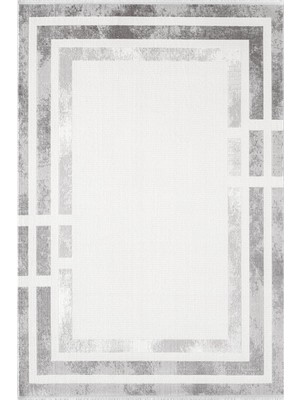 Karmen Halı Leon LN007G Krem Gri Halı Klasik Desen Pamuk Taban Akrilik Tozuaz Salon Yatak Odası Koridor Halısı