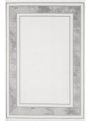 Karmen Halı Leon LN005G Krem Gri Halı Klasik Desen Pamuk Taban Akrilik Tozuaz Salon Yatak Odası Koridor Halısı